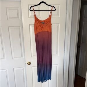 Anthropologie Gradient Maxi Dress - Orange, Purple, Blue